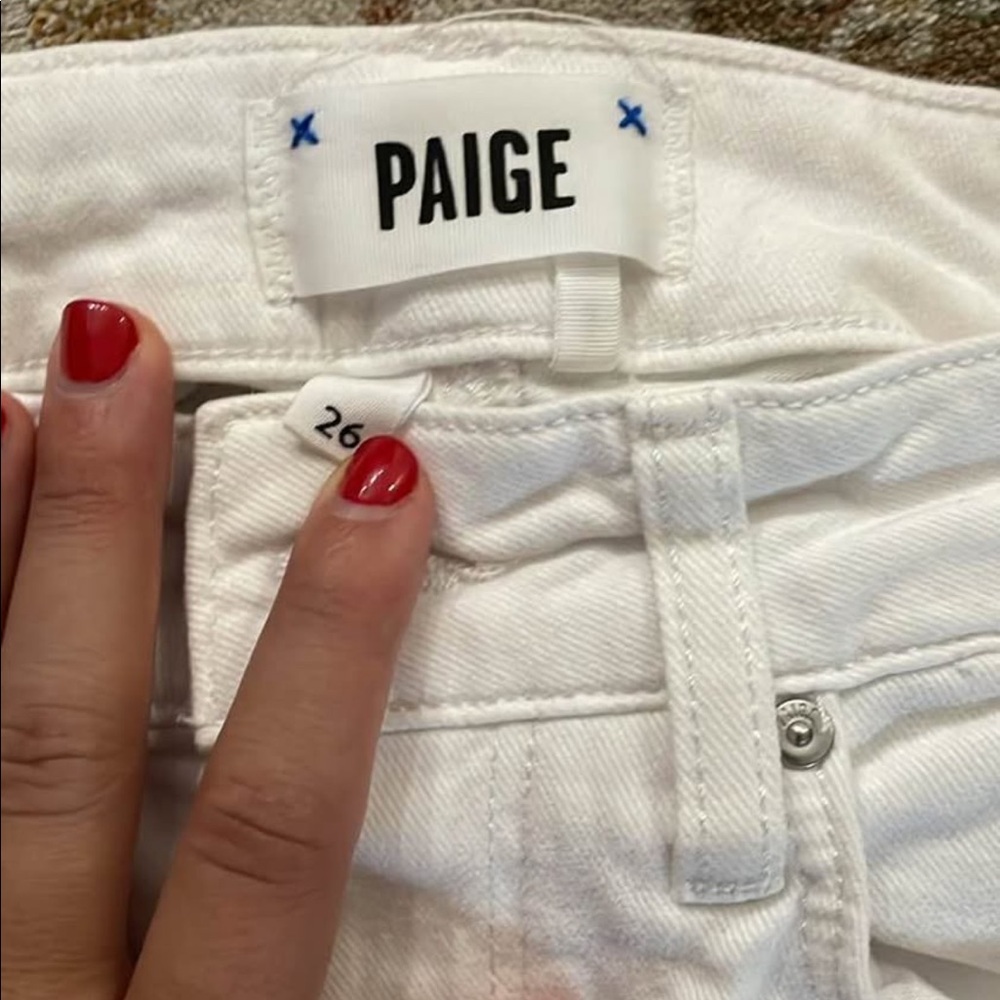 Paige White Flare Jeans Size 26